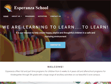 Tablet Screenshot of esperanzaschool.com